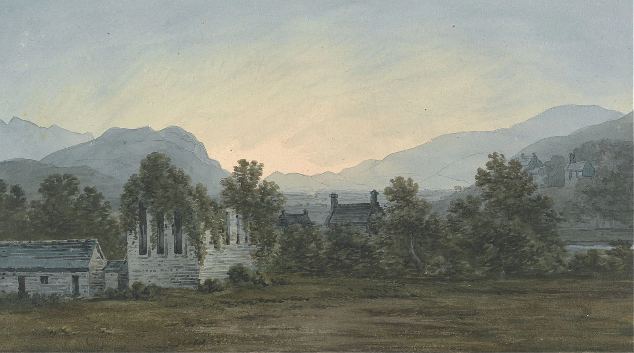 Le rovine dell'abbazia di Cymmer sul fiume Maw - Yale Center, New Haven